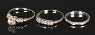 Appraisal: K Dia Wedding Set K Band K white gold diamond