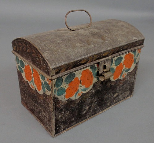 Appraisal: Pennsylvania Tole decorated document box th c h x l