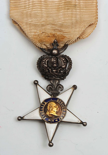 Appraisal: AN ENAMELLED MEDAL AND RIBBON The Medal-Medaille