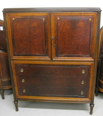 Appraisal: THREE-PIECE LOUIS XVI STYLE WALNUT BEDROOM SET Berkey Gay Furniture