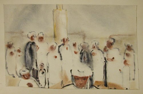 Appraisal: a crowd of Middle Eastern figures in traditional dress set