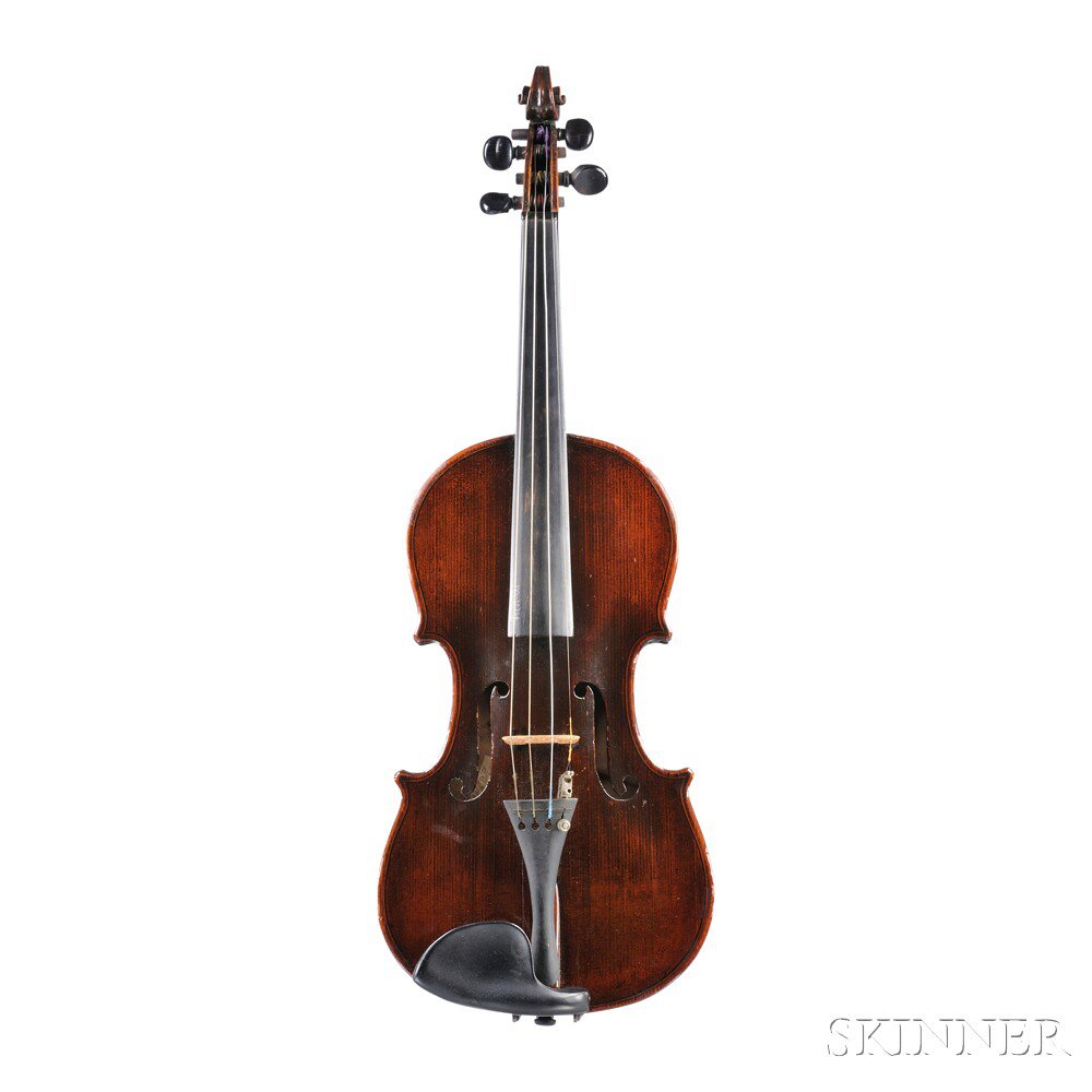 Appraisal: English Violin Attributed to Claude Goings labeled CLAUDE GOINGS A