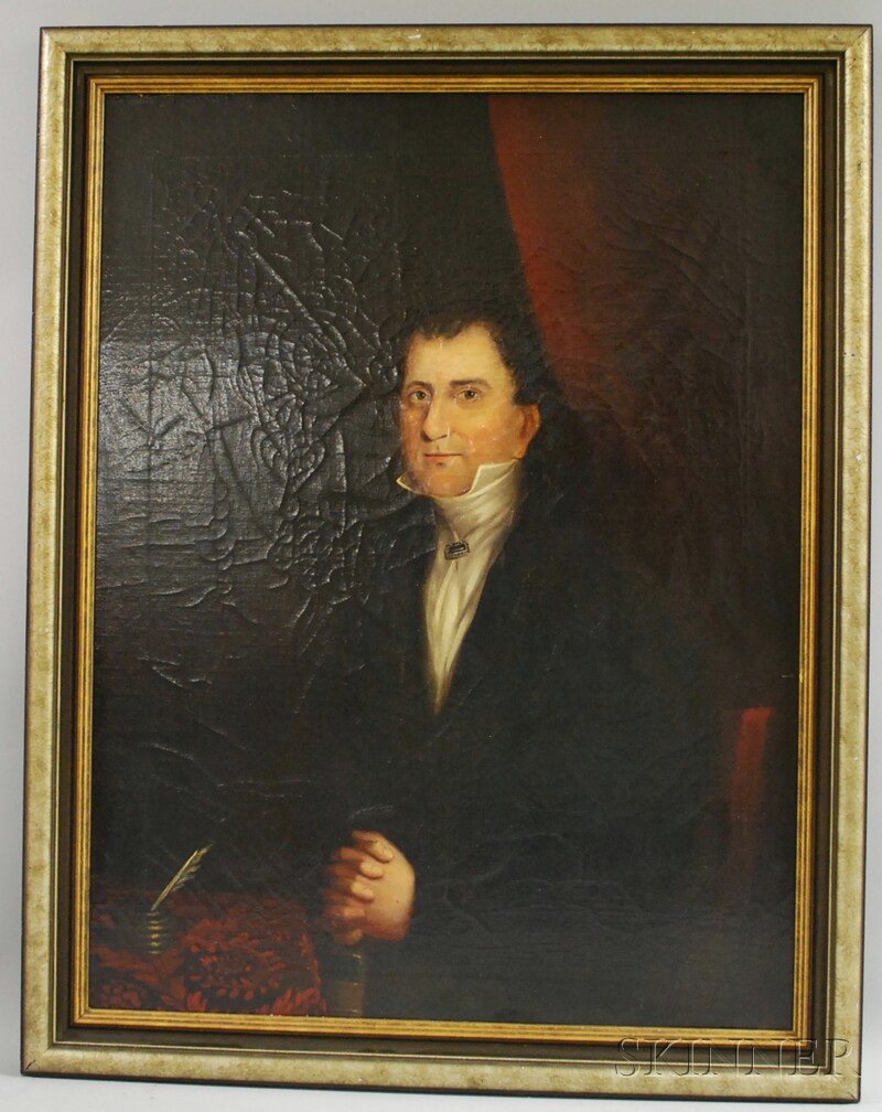 Appraisal: Anglo American School th Century Portrait of a Gentleman Unsigned