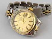 Appraisal: A Lady's carat gold and stainless steel Rolex date wrist