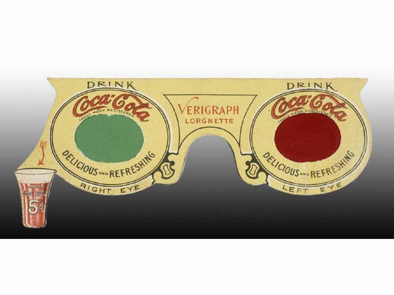 Appraisal: Coca-Cola Rare Verigraph -D Glasses Description Approx '' W Cardboard