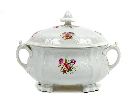 Appraisal: A Coalport Porcelain Tureen Width inches A Coalport Porcelain Tureen