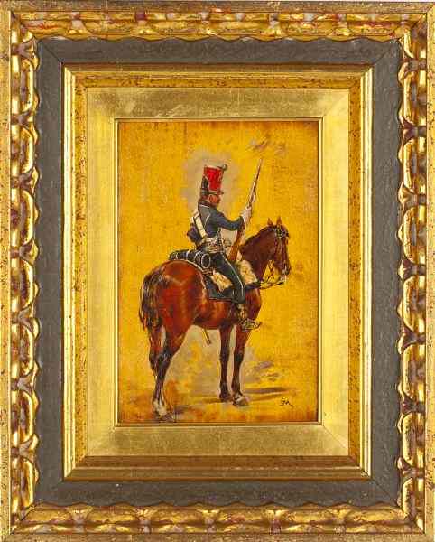 Appraisal: Ernest Meissonier - Cavalry Trooperoil on panel monogrammed at lower