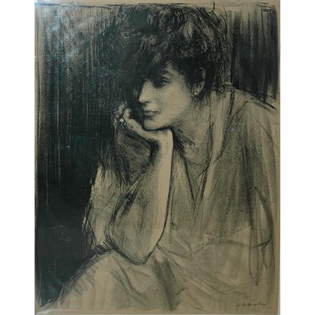 Appraisal: Albert De Belleroche CONTEMPLATION Lithograph Estimate -