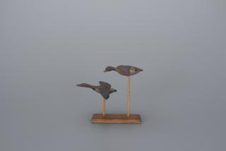 Appraisal: Miniature Flying Duck Pair Chas Duhmell attr Miniature Flying Duck