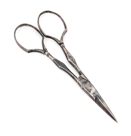 Appraisal: Sale Lot A Pair of Steel Small Scissors with elongated