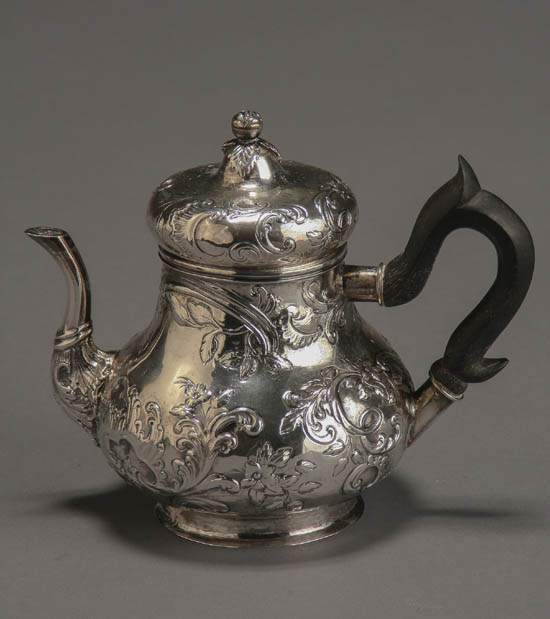 Appraisal: Lot Property of Various Owners Dutch Rococo Style Silver Teapot