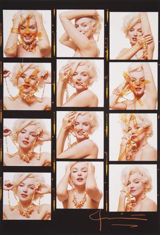 Appraisal: STERN BERT - Marilyn Monroe with jewels Contact Sheet from