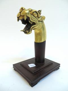 Appraisal: Han Dragon On Rosewood Stand Han Dragon On Rosewood Stand