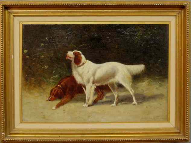 Appraisal: Leighton Scott American - oil on canvas painting of two