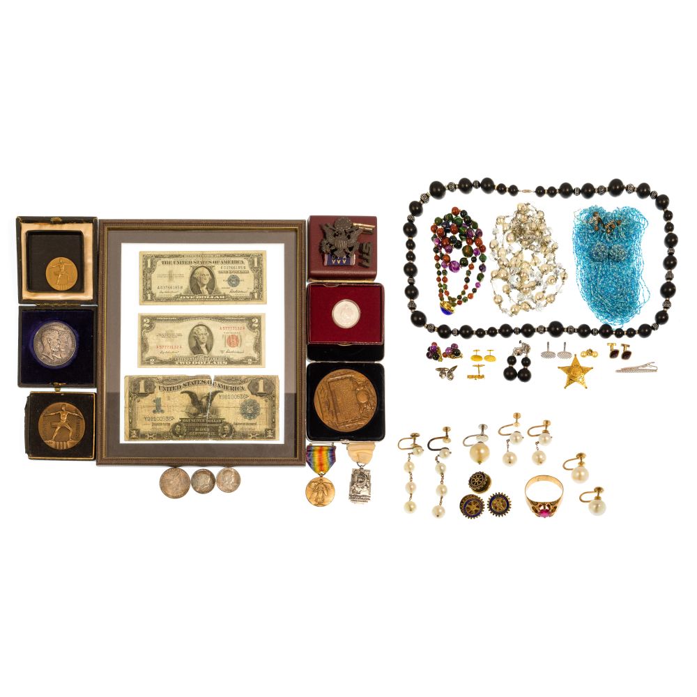 Appraisal: GOLD AND COSTUME JEWELRY ASSORTMENTIncluding in marked k screw back