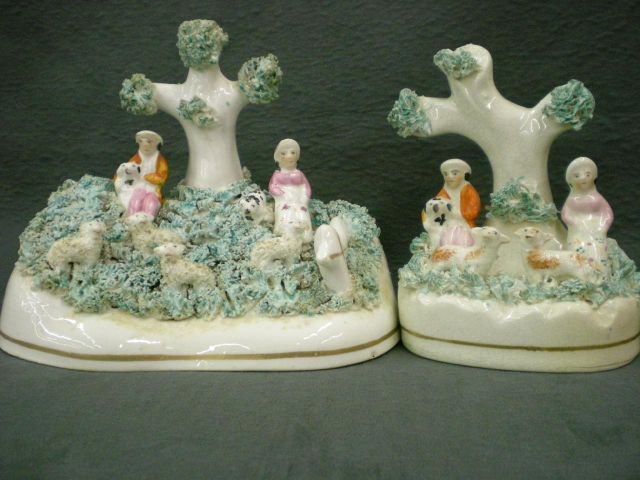 Appraisal: Two Staffordshire figurines including figure depicting man and woman with