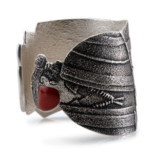 Appraisal: Darryl Dean Begay Din b Tufa Cast Silver Figural Cuff