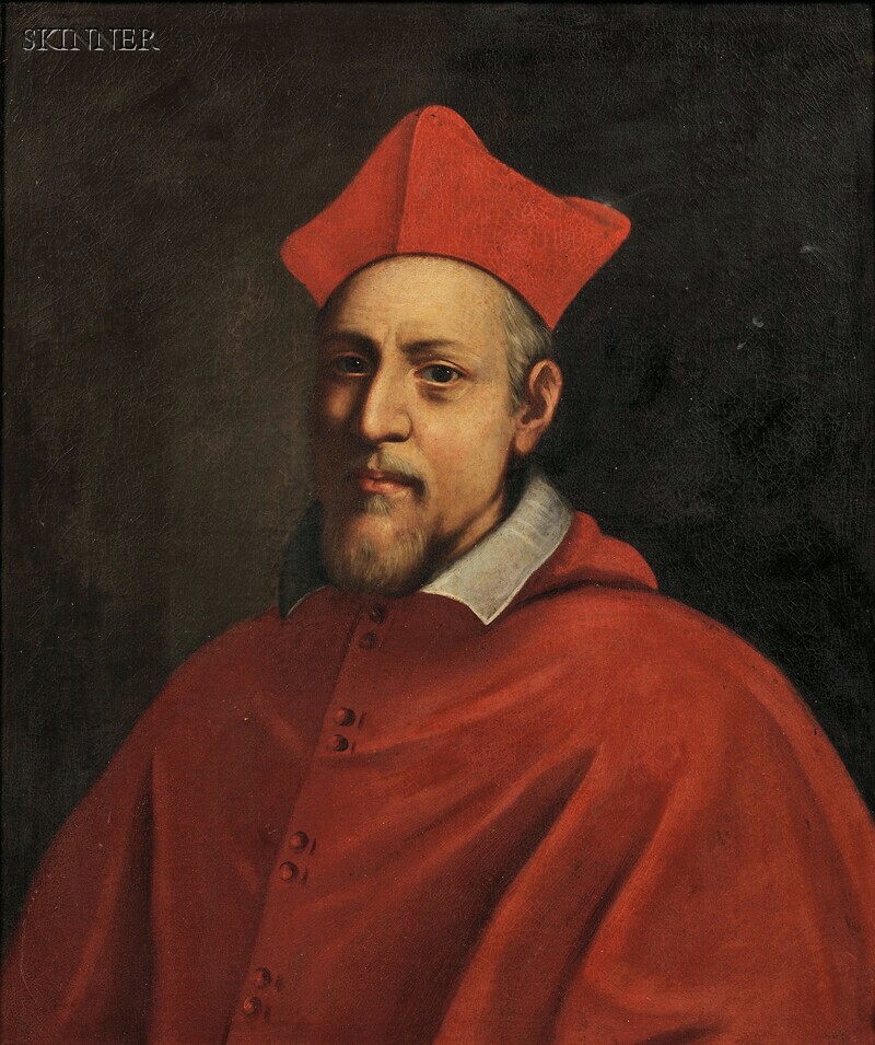 Appraisal: Italian School th Century Style Portrait of a Cardinal Unsigned