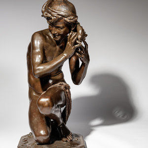 Appraisal: Jean-Baptiste Carpeaux French - th Century Le jeune p cheur