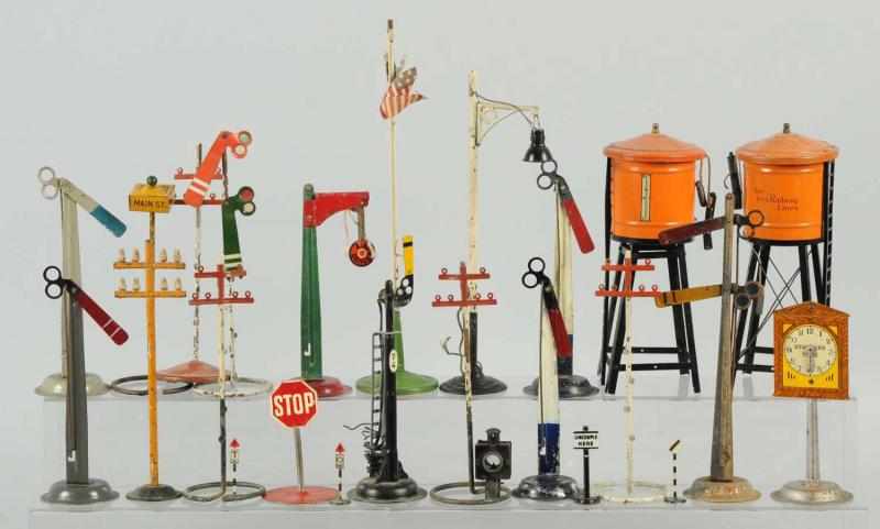 Appraisal: Lot of Signals Water Tower Accessories Includes two Ives water