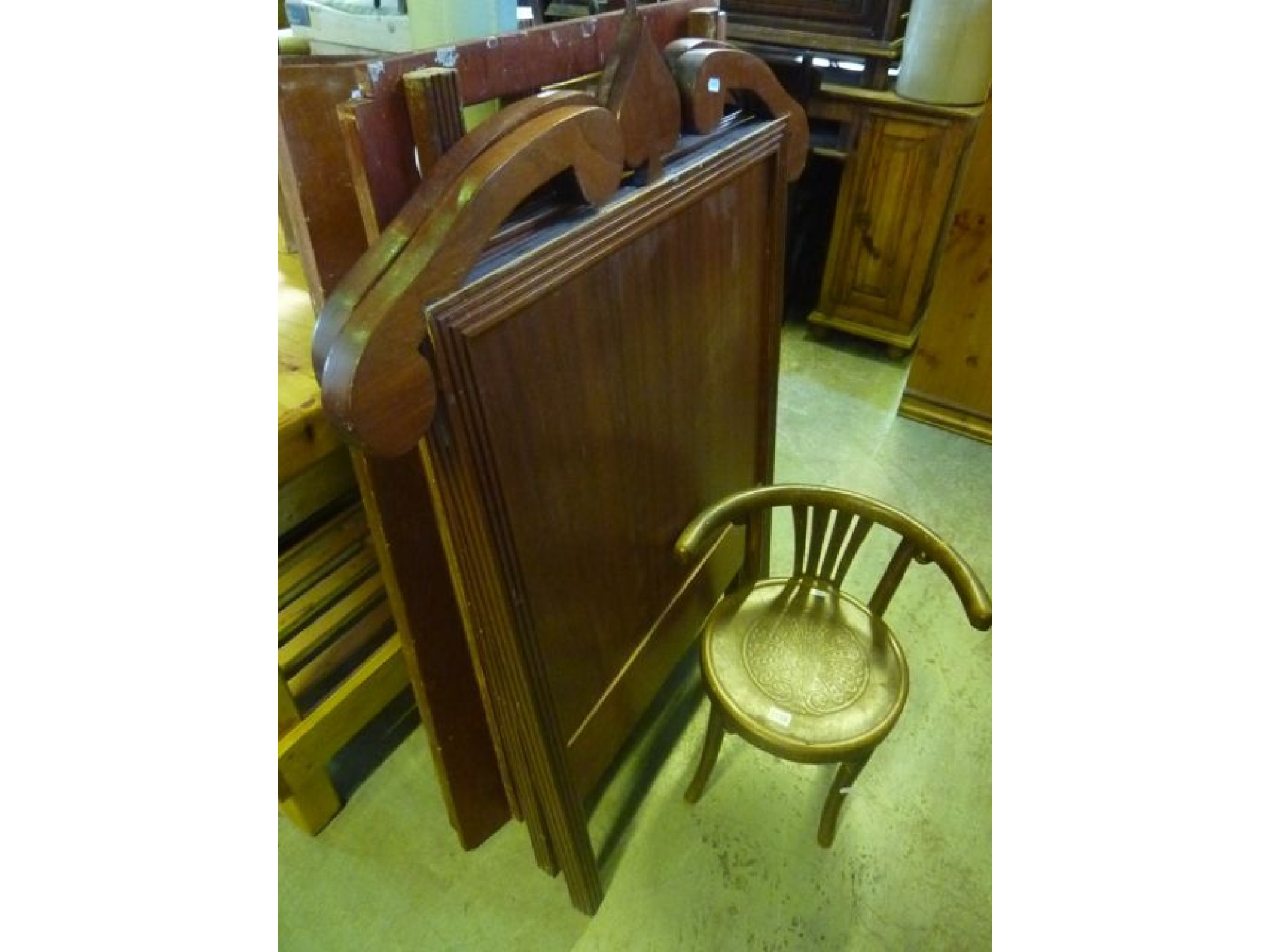 Appraisal: A vintage Bentwood child's chair with bowed moulded rail back