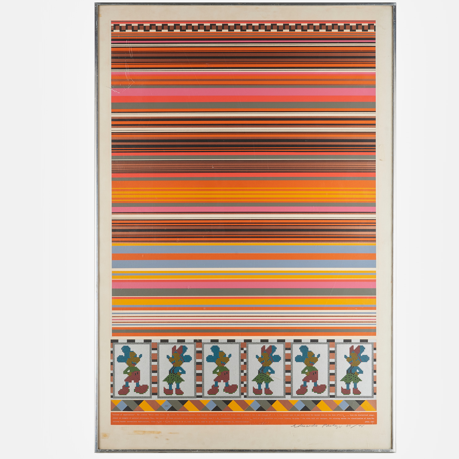 Appraisal: EDUARDO PAOLOZZI SERIGRAPH Eduardo Paolozzi Scottish - horizon of expectations