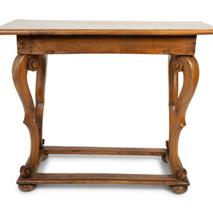 Appraisal: A Swedish Style Carved Elm Center Table TH TH CENTURY