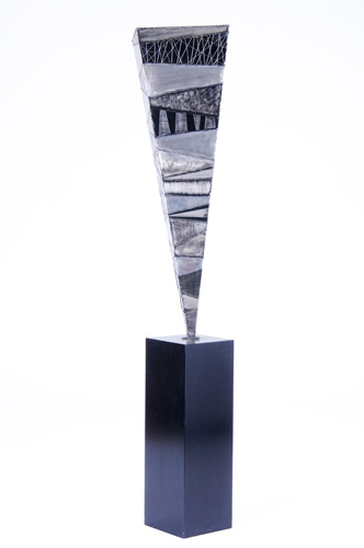 Appraisal: PAUL EVANS Fine and rare Argente welded aluminum sculpture on