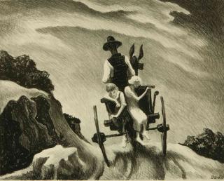 Appraisal: THOMAS HART BENTON - PENCIL SIGNED LITHOGRAPH Titled 'Goin' Home'