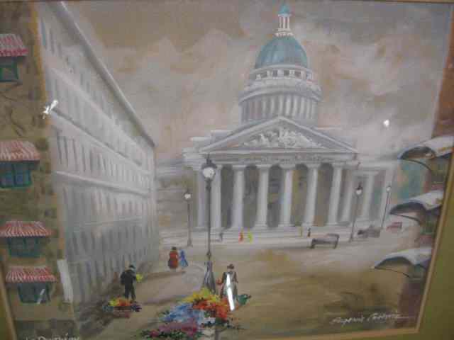 Appraisal: Eugenie Christie Watercolor ''Le Pantheon''image area '' x ''