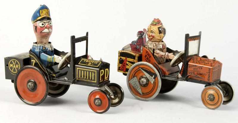 Appraisal: Lot of Tin Litho Whoopee Car Wind-Up Toys Description American