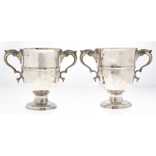 Appraisal: A pair of Irish George III silver two handled cups