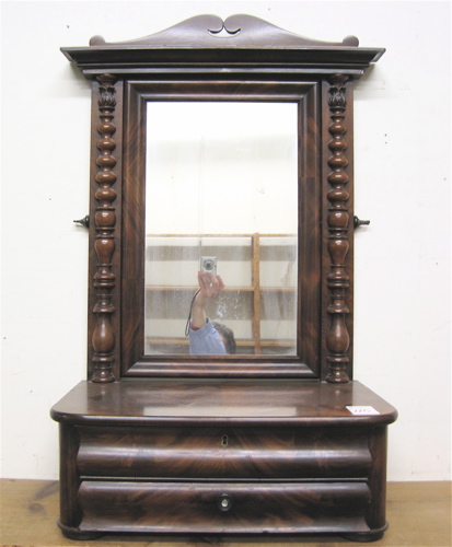 Appraisal: AN EMPIRE MAHOGANY DRESSING TABLE MIRROR American Late Classicism mid-