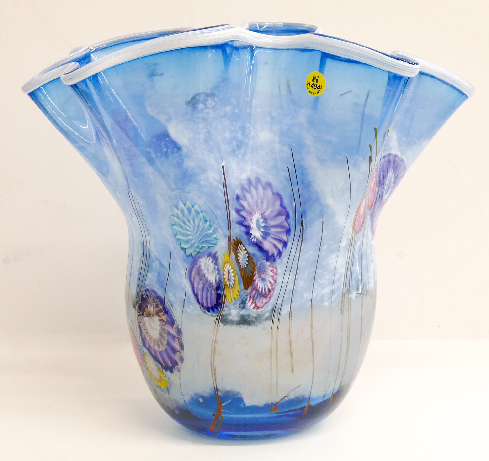 Appraisal: Paul Counts Aquarium Studio Glass Vase ''