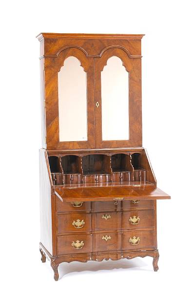 Appraisal: An Italian Rococo walnut secretary second half th century The