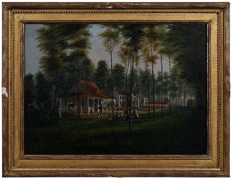 Appraisal: American School th century Virginia Springs unsigned oil on canvas