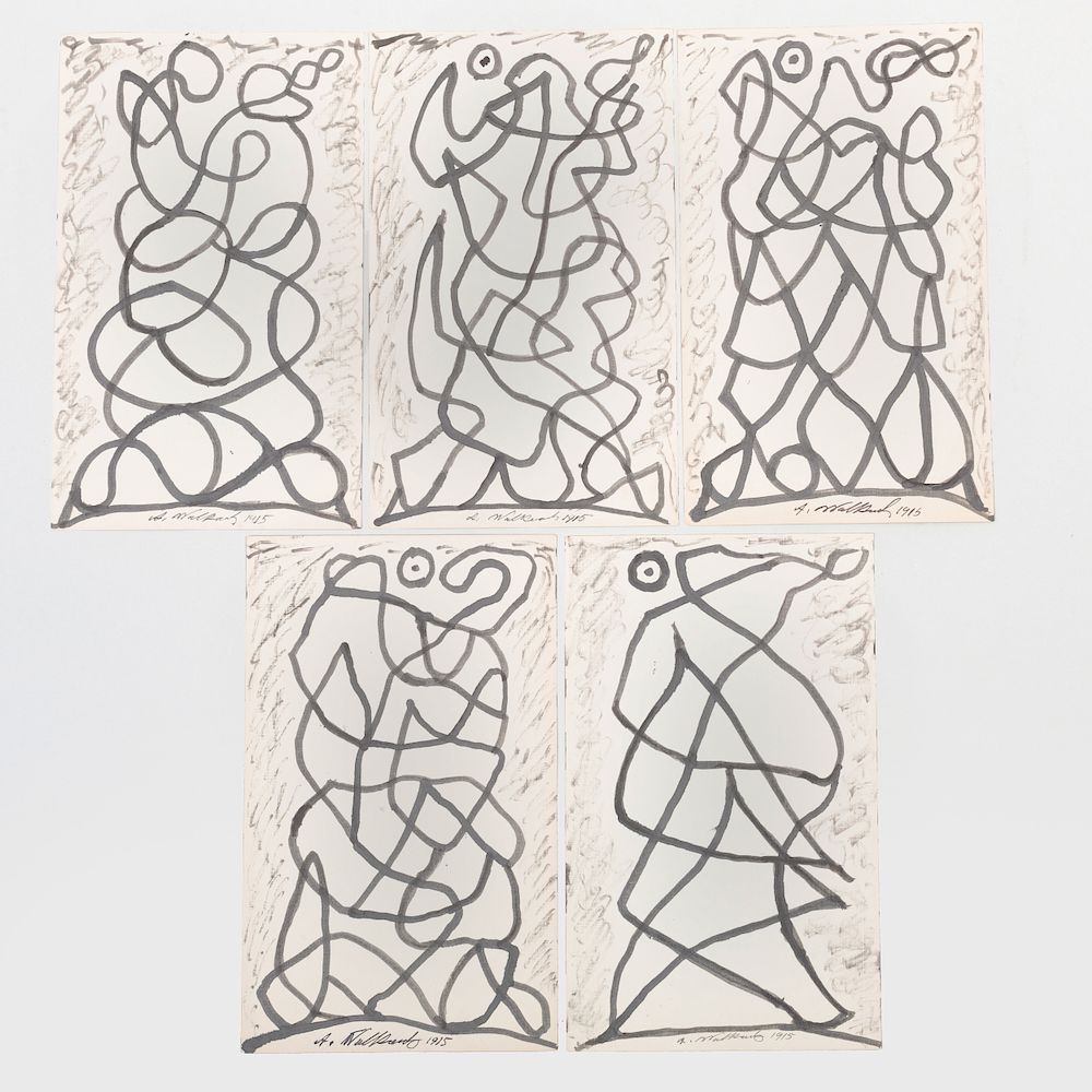 Appraisal: Abraham Walkowitz - Untitled Five Images Five ink on paper