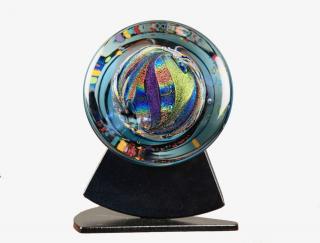 Appraisal: Rollin Karg American st c Glass Sculpture fused glasssigned and