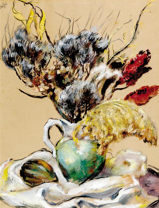 Appraisal: Benjamin E Shute Georgia - PITCHER STILL LIFE pastel framed