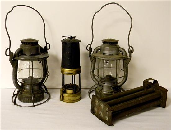 Appraisal: Two railroad lanterns one N Y N H H along