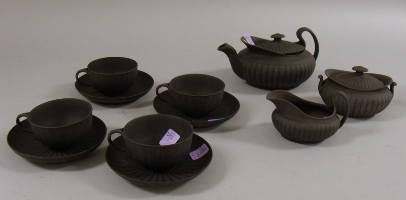 Appraisal: Eleven-piece Wedgwood Black Basalt Tea Service