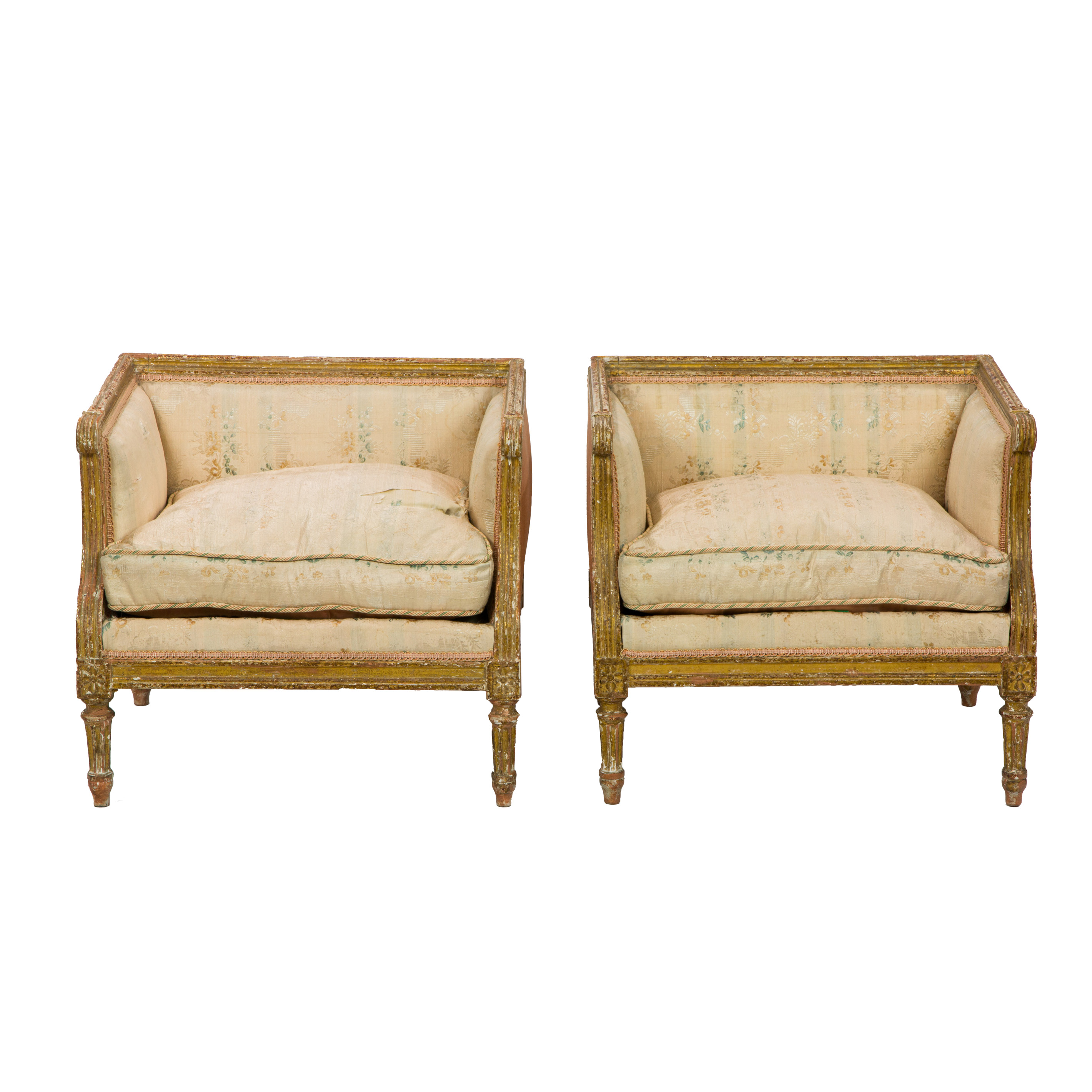 Appraisal: A PAIR OF LOUIS XVI STYLE CHILDREN'S CHAIRS A pair