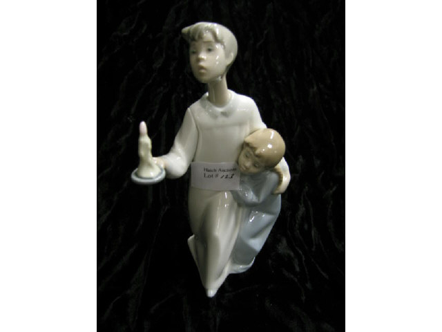 Appraisal: Lladro Porcelain Figurine Children in Nightshirts retired