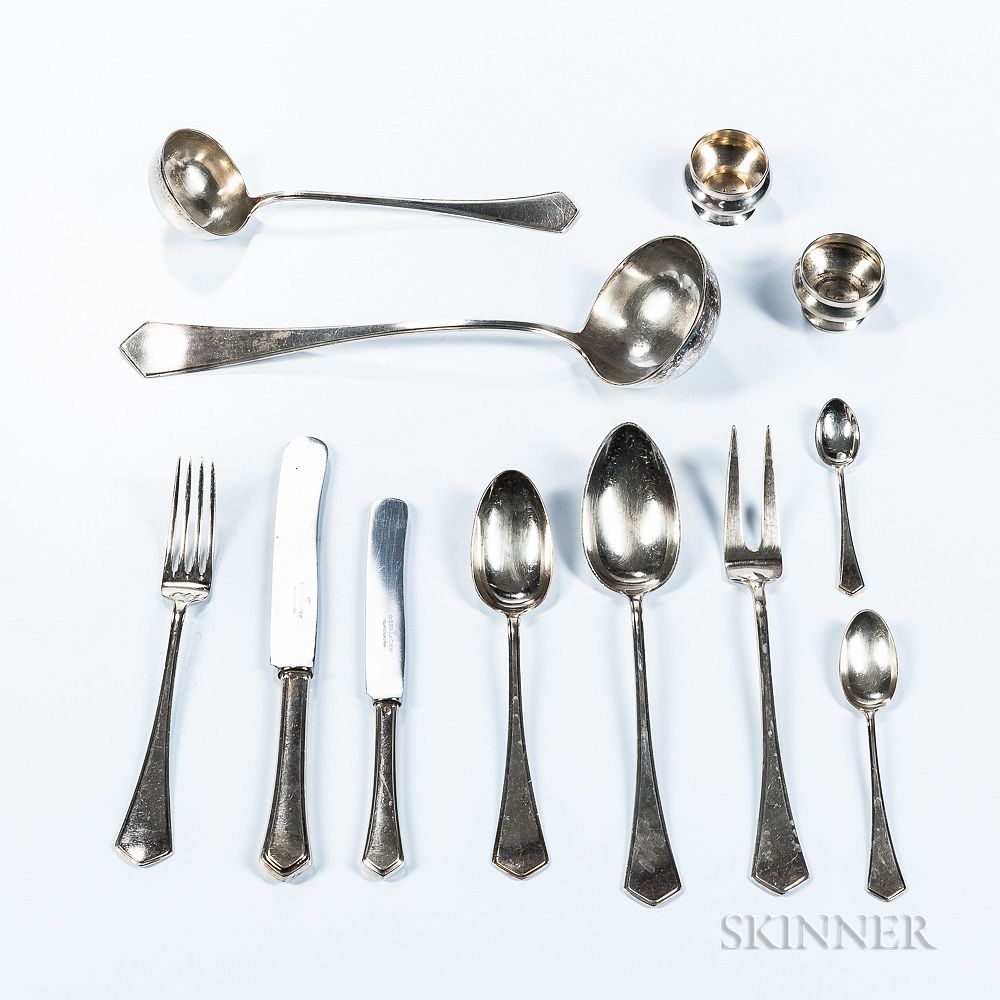 Appraisal: Austrian Silver Flatware Service Austrian Silver Flatware Service Vienna late