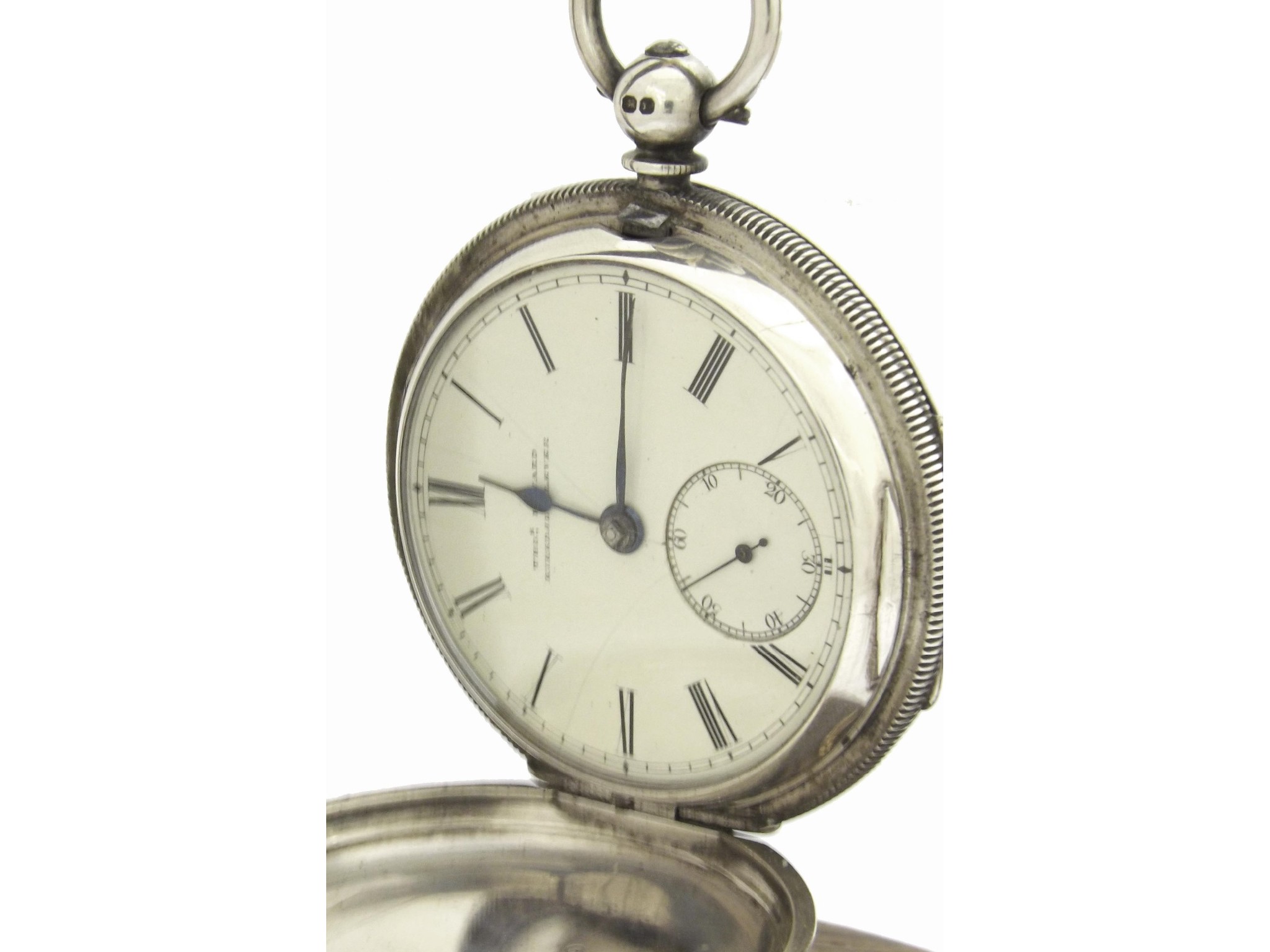 Appraisal: Silver lever hunter pocket watch Chester signed Thos Howard Kirkdale