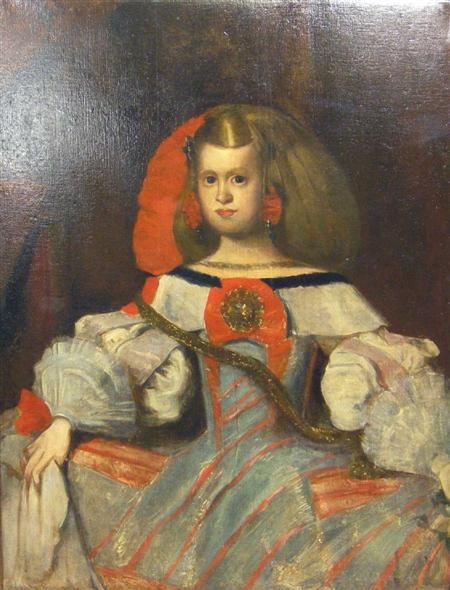 Appraisal: AFTER DIEGO VELAZQUEZ THE INFANTA MARGARITA Oil on canvas cm