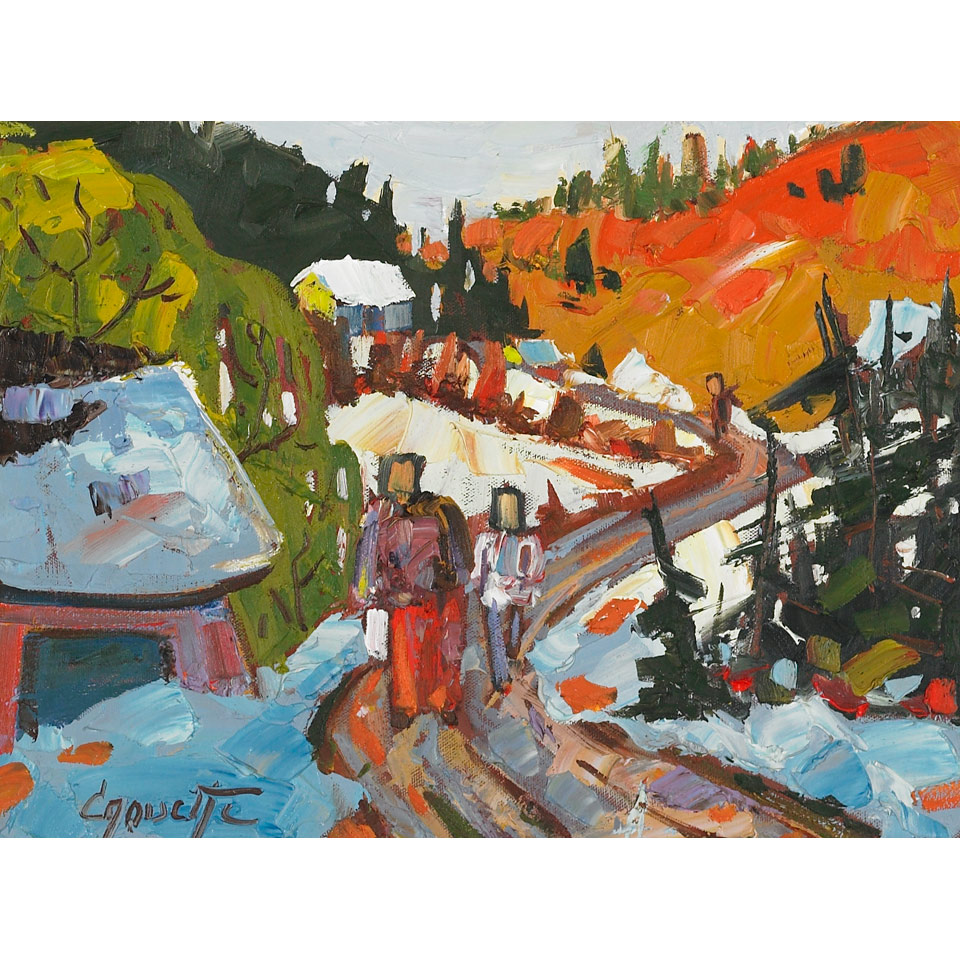 Appraisal: RAYMOND CAOUETTE ST-LUC signed medium oil on canvas Height -