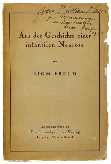 Appraisal: FREUD Sigmund - Aus der Geschichte einer infantilen Neurose Leipzig