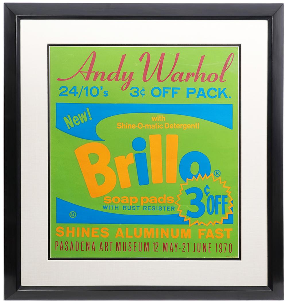 Appraisal: AFTER ANDY WARHOL 'BRILLO' POP ART POSTERAfter Andy Warhol American