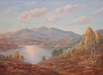 Appraisal: Bartholomew Continental School th Century Highland Loch Oil on panel